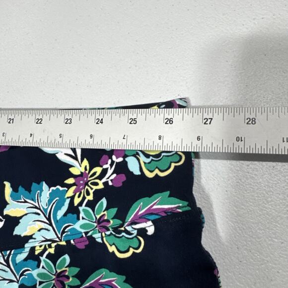 Sport Savvy Navy Floral Soft Stretchy Pull On Capri Pants Plus Size 5X Casual - Picture 6 of 10